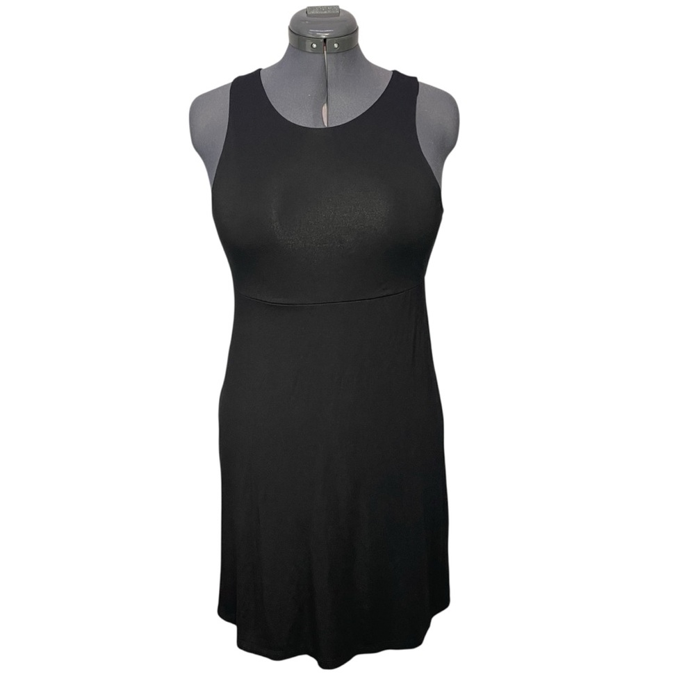 Athleta Santorini High Neck Black Dress Womens Medium M Sleeveless 212371